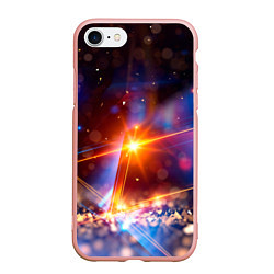 Чехол iPhone 7/8 матовый Geometry light, цвет: 3D-светло-розовый
