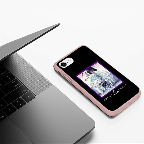 Чехол iPhone 7/8 матовый Призрак в доспехах / 3D-Светло-розовый – фото 3