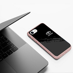 Чехол iPhone 7/8 матовый TOYOTA, цвет: 3D-светло-розовый — фото 2