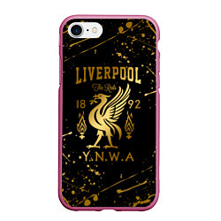 Чехол iPhone 7/8 матовый LIVERPOOL ЛИВЕРПУЛЬ, цвет: 3D-малиновый