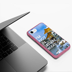 Чехол iPhone 7/8 матовый Я не в Японии 3, цвет: 3D-малиновый — фото 2