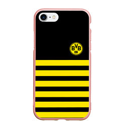 Чехол iPhone 7/8 матовый BORUSSIA, цвет: 3D-светло-розовый