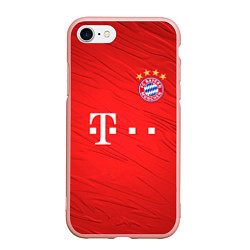 Чехол iPhone 7/8 матовый BAYERN MUNCHEN, цвет: 3D-светло-розовый