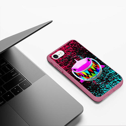 Чехол iPhone 7/8 матовый 6IX9INE / 3D-Малиновый – фото 3