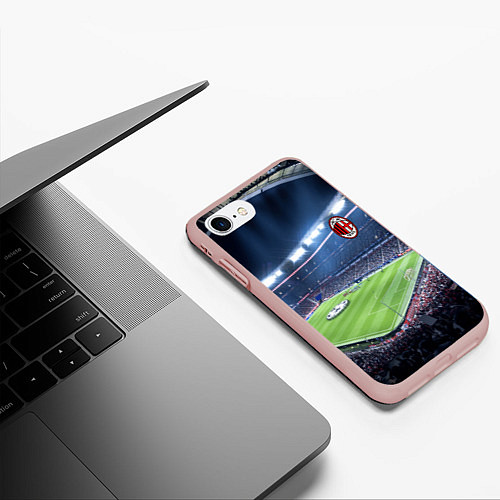 Чехол iPhone 7/8 матовый FC MILAN / 3D-Светло-розовый – фото 3