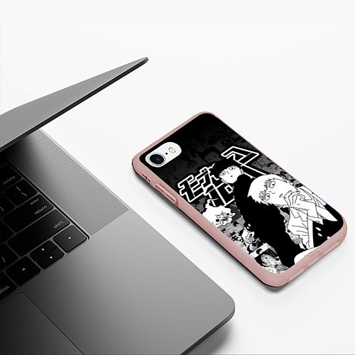 Чехол iPhone 7/8 матовый МОБ ПСИХО 100 / 3D-Светло-розовый – фото 3