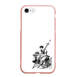 Чехол iPhone 7/8 матовый Berserk, цвет: 3D-светло-розовый