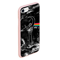 Чехол iPhone 7/8 матовый Dark Side of the Moon Stick, цвет: 3D-светло-розовый — фото 2