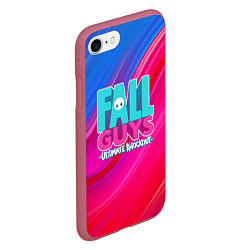 Чехол iPhone 7/8 матовый FALL GUYS: Ultimate Knockout, цвет: 3D-малиновый — фото 2