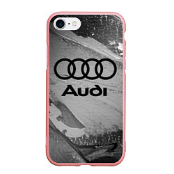 Чехол iPhone 7/8 матовый AUDI АУДИ, цвет: 3D-баблгам