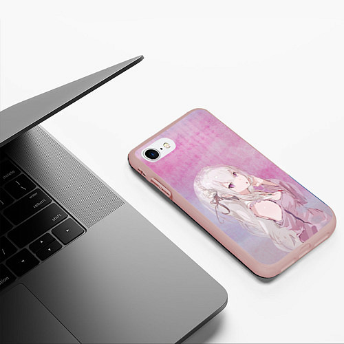 Чехол iPhone 7/8 матовый Эмилия / 3D-Светло-розовый – фото 3