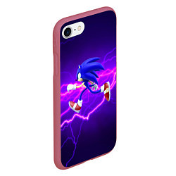 Чехол iPhone 7/8 матовый Sonic Storm, цвет: 3D-малиновый — фото 2