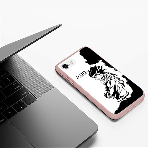 Чехол iPhone 7/8 матовый JoJo Bizarre Adventure / 3D-Светло-розовый – фото 3