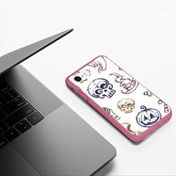 Чехол iPhone 7/8 матовый Hallo!, цвет: 3D-малиновый — фото 2