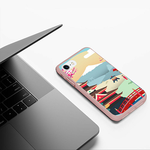 Чехол iPhone 7/8 матовый Tokyo / 3D-Светло-розовый – фото 3
