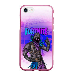 Чехол iPhone 7/8 матовый FORTNITE CROW, цвет: 3D-малиновый