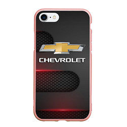 Чехол iPhone 7/8 матовый CHEVROLET, цвет: 3D-светло-розовый