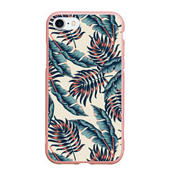 Чехол iPhone 7/8 матовый Тихие тропики, цвет: 3D-светло-розовый