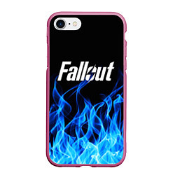 Чехол iPhone 7/8 матовый FALLOUT, цвет: 3D-малиновый