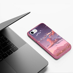Чехол iPhone 7/8 матовый Ghost of Tsushima,, цвет: 3D-малиновый — фото 2