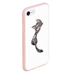 Чехол iPhone 7/8 матовый Милый котя, цвет: 3D-светло-розовый — фото 2