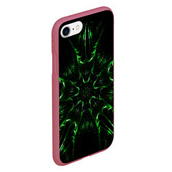 Чехол iPhone 7/8 матовый Зелёное Очарование, цвет: 3D-малиновый — фото 2