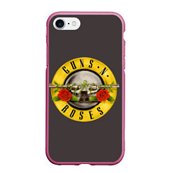 Чехол iPhone 7/8 матовый Guns n Roses, цвет: 3D-малиновый