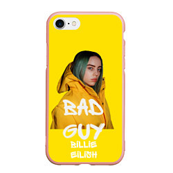 Чехол iPhone 7/8 матовый Billie Eilish Билли Айлиш, цвет: 3D-светло-розовый