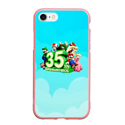 Чехол iPhone 7/8 матовый Mario, цвет: 3D-баблгам
