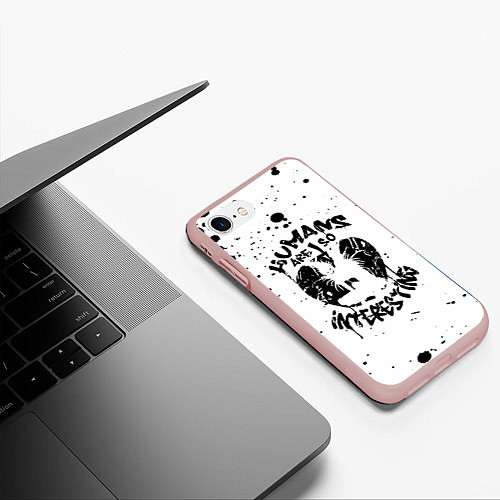 Чехол iPhone 7/8 матовый Death Note / 3D-Светло-розовый – фото 3