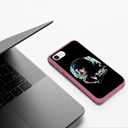 Чехол iPhone 7/8 матовый EMINEM 8 MILE / 3D-Малиновый – фото 3