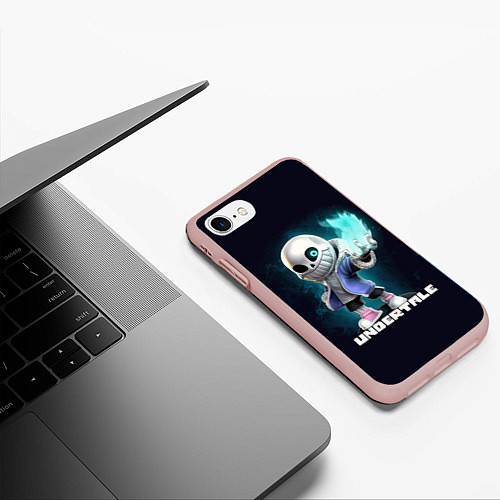 Чехол iPhone 7/8 матовый UNDERTALE / 3D-Светло-розовый – фото 3