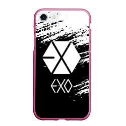 Чехол iPhone 7/8 матовый EXO BAND, цвет: 3D-малиновый