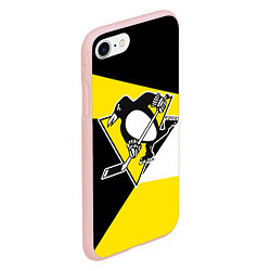 Чехол iPhone 7/8 матовый Pittsburgh Penguins Exclusive, цвет: 3D-светло-розовый — фото 2
