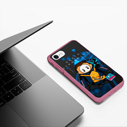 Чехол iPhone 7/8 матовый Fall Guys Death Stranding, цвет: 3D-малиновый — фото 2