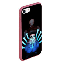 Чехол iPhone 7/8 матовый UNDERTALE, цвет: 3D-малиновый — фото 2