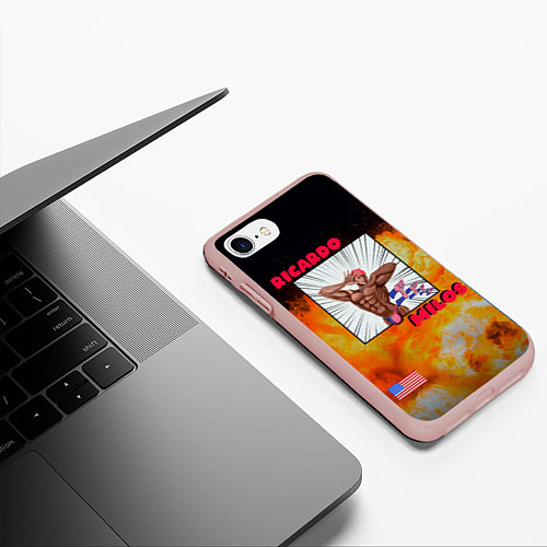 Чехол iPhone 7/8 матовый Big Ricardo / 3D-Светло-розовый – фото 3
