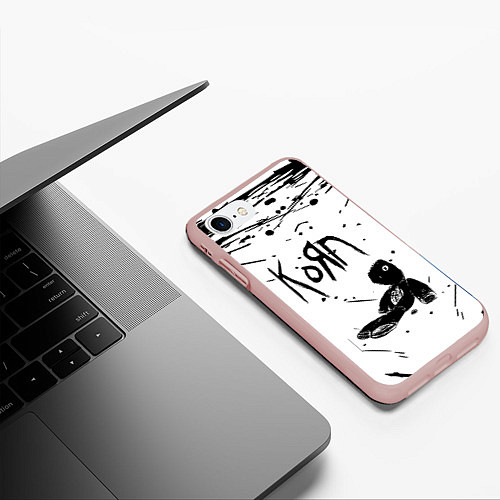 Чехол iPhone 7/8 матовый Korn / 3D-Светло-розовый – фото 3