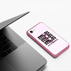 Чехол iPhone 7/8 матовый Живи без остатка, цвет: 3D-малиновый — фото 2
