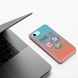 Чехол iPhone 7/8 матовый Among Us, цвет: 3D-баблгам — фото 2