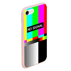 Чехол iPhone 7/8 матовый NO SIGNAL, цвет: 3D-светло-розовый — фото 2