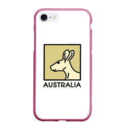 Чехол iPhone 7/8 матовый Australia, цвет: 3D-малиновый