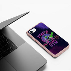 Чехол iPhone 7/8 матовый JoJo’s Bizarre Adventure Gym, цвет: 3D-светло-розовый — фото 2