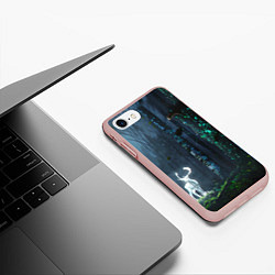 Чехол iPhone 7/8 матовый Олень, цвет: 3D-светло-розовый — фото 2