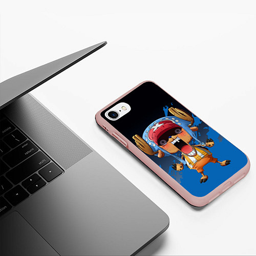 Чехол iPhone 7/8 матовый One Piece Тони Чоппер / 3D-Светло-розовый – фото 3