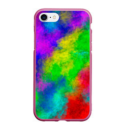 Чехол iPhone 7/8 матовый Multicolored, цвет: 3D-малиновый