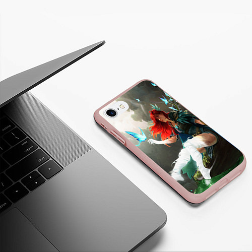 Чехол iPhone 7/8 матовый Windranger Dota / 3D-Светло-розовый – фото 3