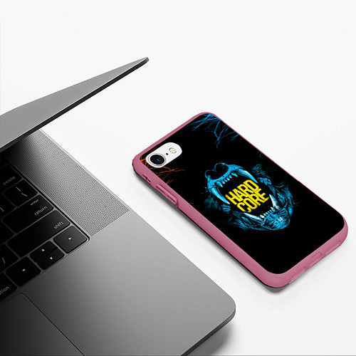 Чехол iPhone 7/8 матовый HARD CORE / 3D-Малиновый – фото 3