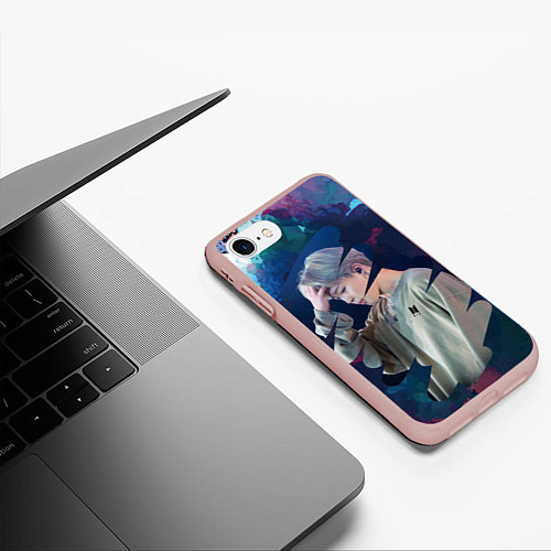 Чехол iPhone 7/8 матовый BTS Jimin / 3D-Светло-розовый – фото 3