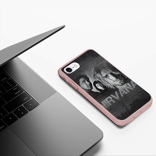 Чехол iPhone 7/8 матовый Нирвана / 3D-Светло-розовый – фото 3